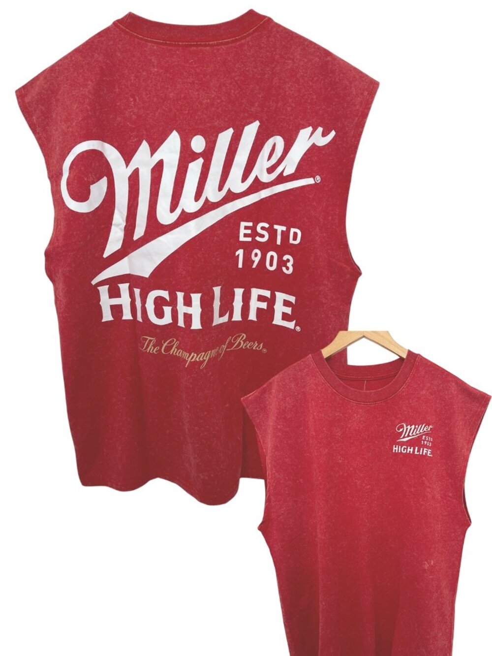 Miller High Life Men’s Sleeveless T-Shirt Medium NWT